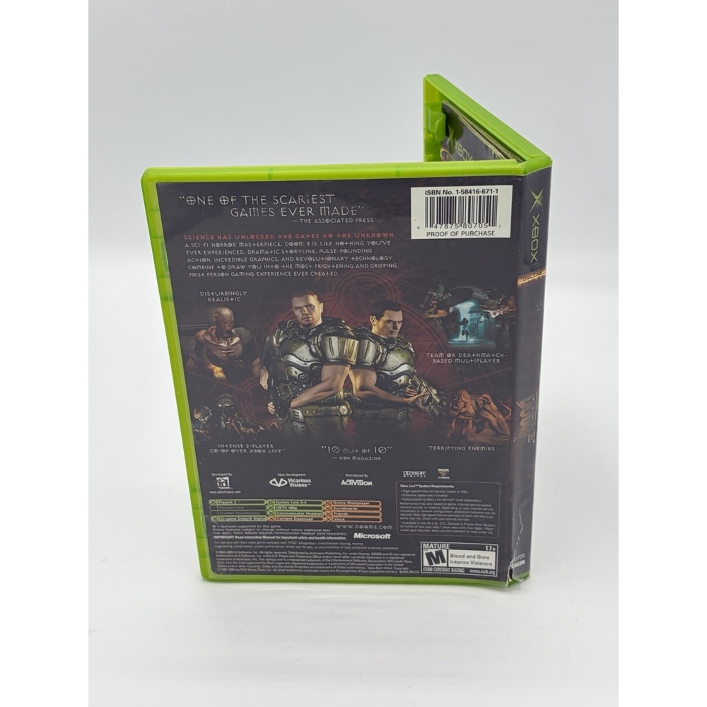 Doom 3 Microsoft Xbox, 2005 Complete and Tested Video Game FPS - Picture 3 of 4